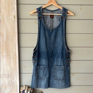 Joes Jeans Denim Overall Dress with Button Details